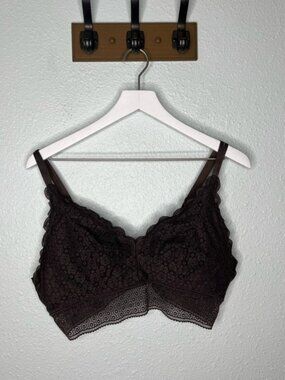 Aerie Purple Floral Lace Padded Bra